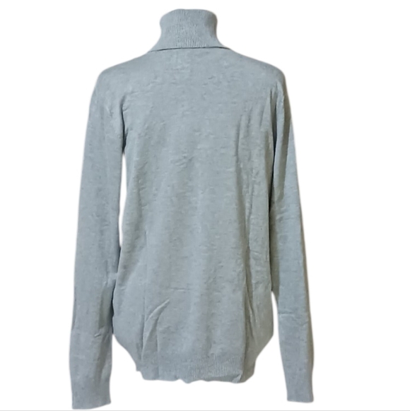 Andrew Marc Knit Sweater Long Sleeve Turtleneck Gray Women's XLarge New - Picture 4 of 9